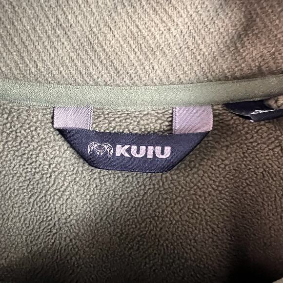 KUIU Pullover Mens XL Green Fleece Snap Neck Outdoor Hunting Layer Shirt - Picture 4 of 9